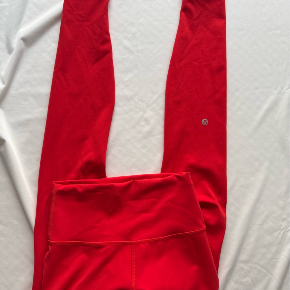 Vibrant Red Lululemon Leggings